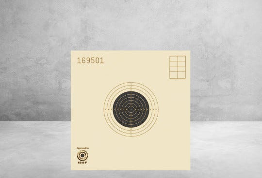 ISSF Skydeskiver 10m luftriffel, Nummereret, 250 stk