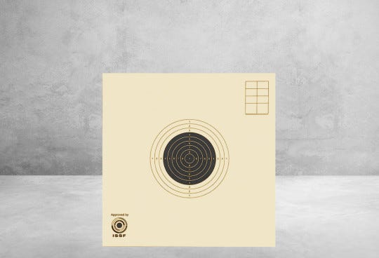 ISSF Skydeskiver 10m luftriffel, 250 stk