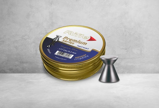 Rifle Premium Flathead Medium 4,5 mm 7,71 grain